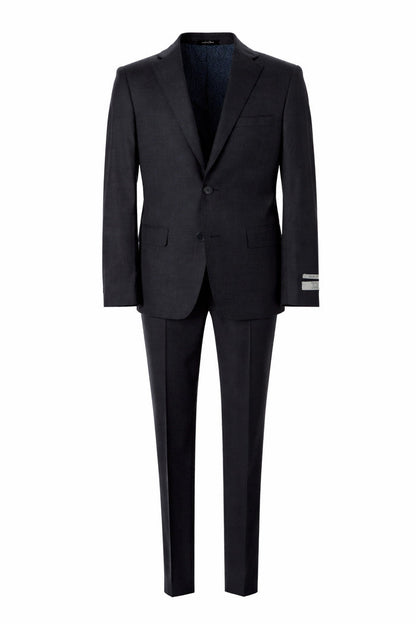 T.O. Boy's TR Fashion Peak Lapel Suit - Navy on Black