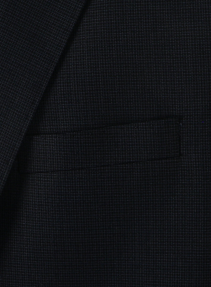 T.O. Boy's TR Fashion Peak Lapel Suit - Navy on Black