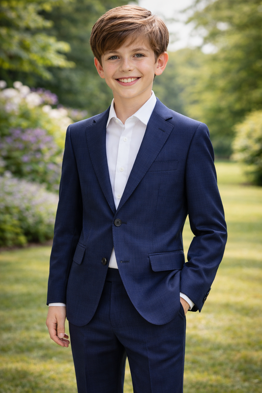 T.O. Boy's TR Fashion Suit - Navy