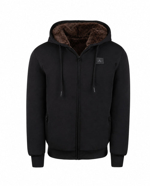 T.O. Collection Adult's Fully Lined Black Hoodie - Brown