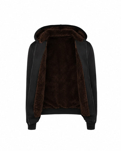 T.O. Collection Adult's Fully Lined Black Hoodie - Brown
