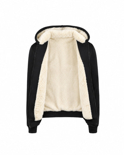 T.O. Collection Adult's Fully Lined Black Hoodie - Ivory