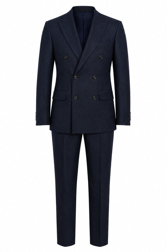 T.O. Collection Boy's Basic DB Fashion Suit - Navy