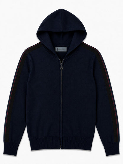 T.O. Collection Boys Full Zip Knit Hooded Sweater