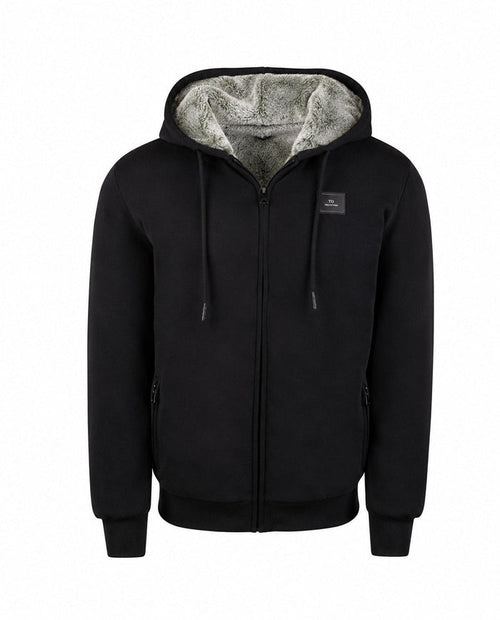 T.O. Collection Kid's Fully Lined Black Fur Hoodie - Green
