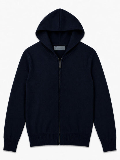 T.O. Collection Men Full Zip Knit Hooded Sweater