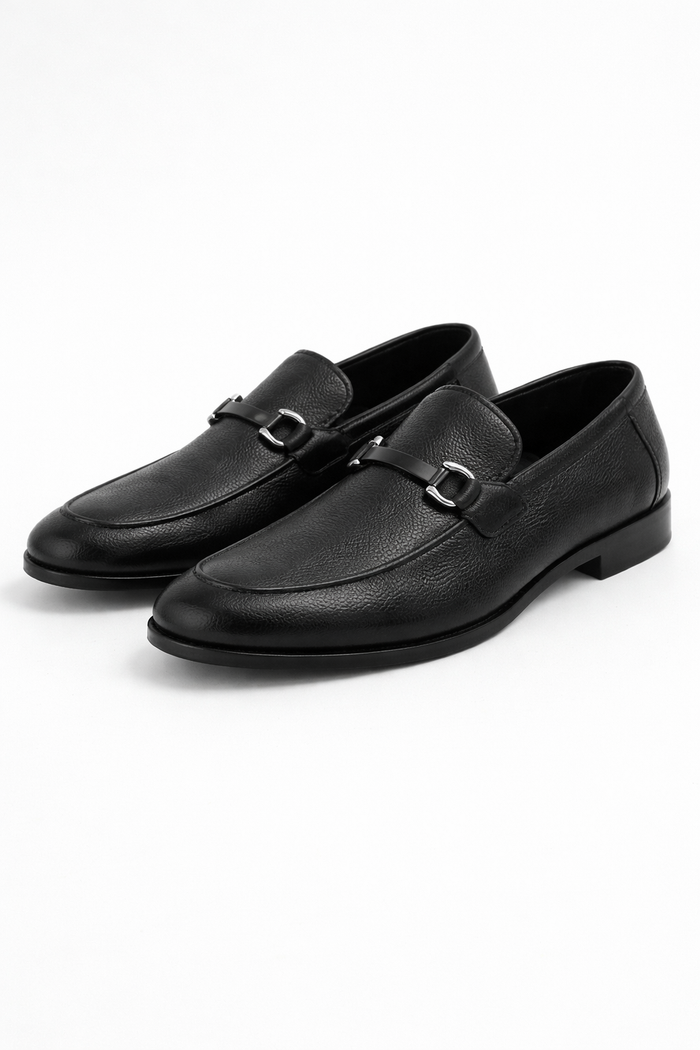 T.O. Collection Men's Dress Buckle Shoes - Black