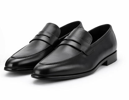 T.O. Collection Men's Dress Penny Loafer Shoes - Black