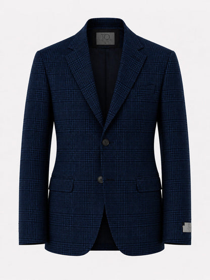 T.O. Men's Fashion Stretch Blazer - Blue Plaid