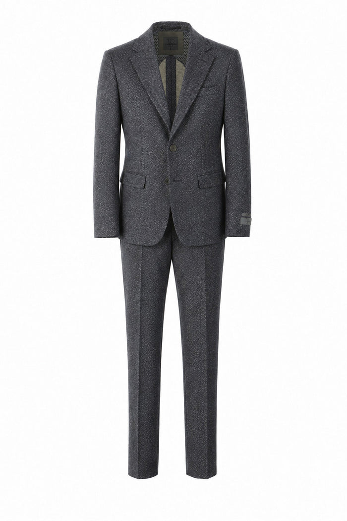 T.O. Men's Fashion Stretch Suit -  Grey