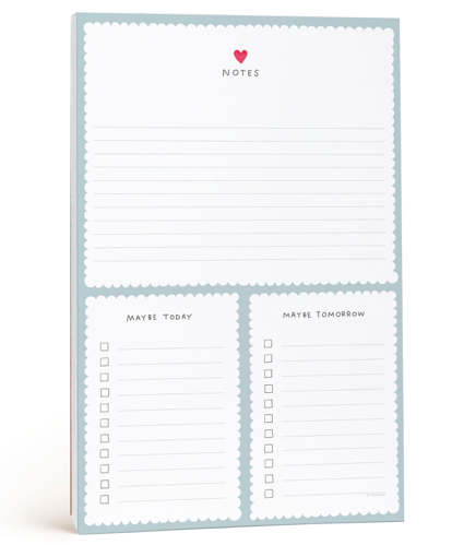 E. Frances Notes and Journals Today Maybe Tomorrow Notepad