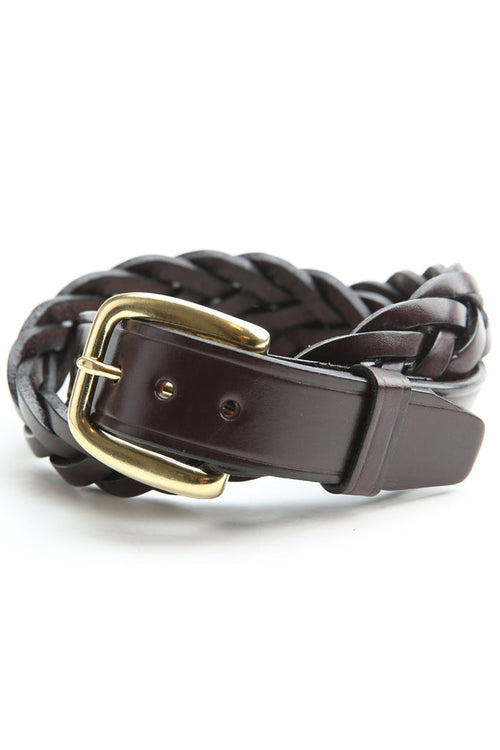 Tory Leather 1.25" Braided Belt (2160) - Havana