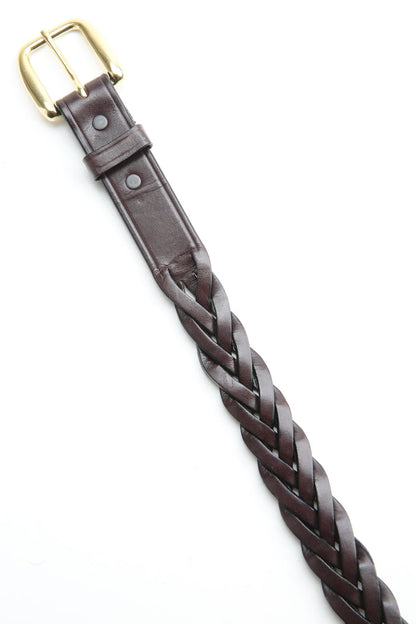 Tory Leather 1.25" Braided Belt (2160) - Havana