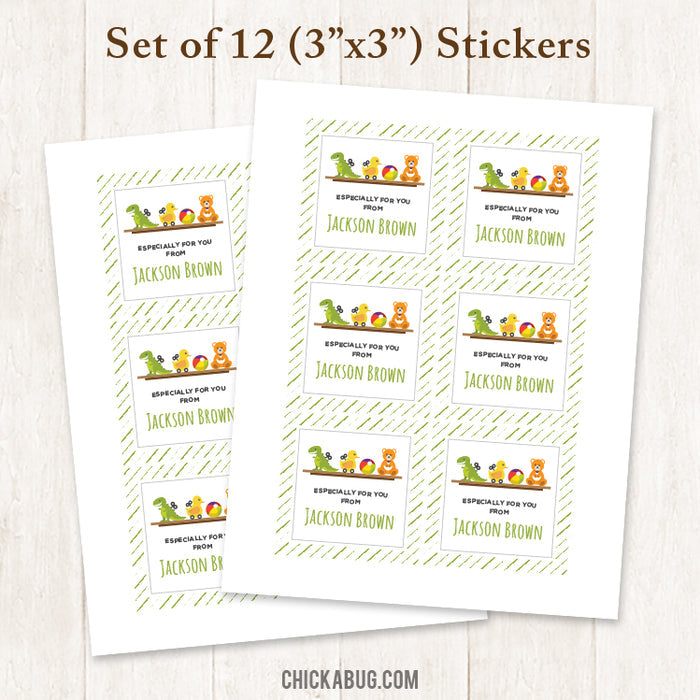 Toy Shelf Gift Labels