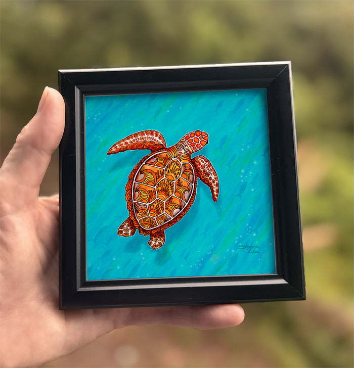 Tranquility Turtle Framed Art