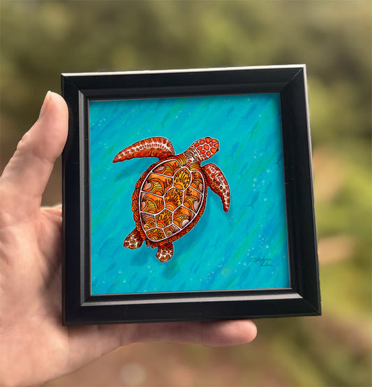 Tranquility Turtle Framed Art