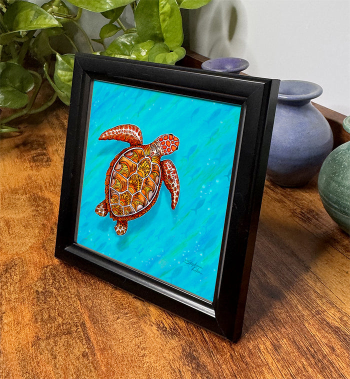 Tranquility Turtle Framed Art