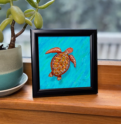 Tranquility Turtle Framed Art