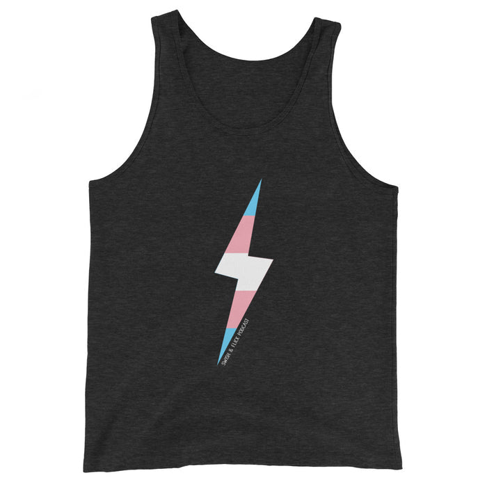 Trans Pride Lightning Bolt Unisex Tank Top