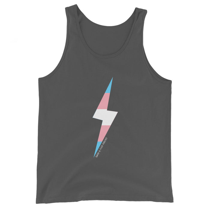 Trans Pride Lightning Bolt Unisex Tank Top