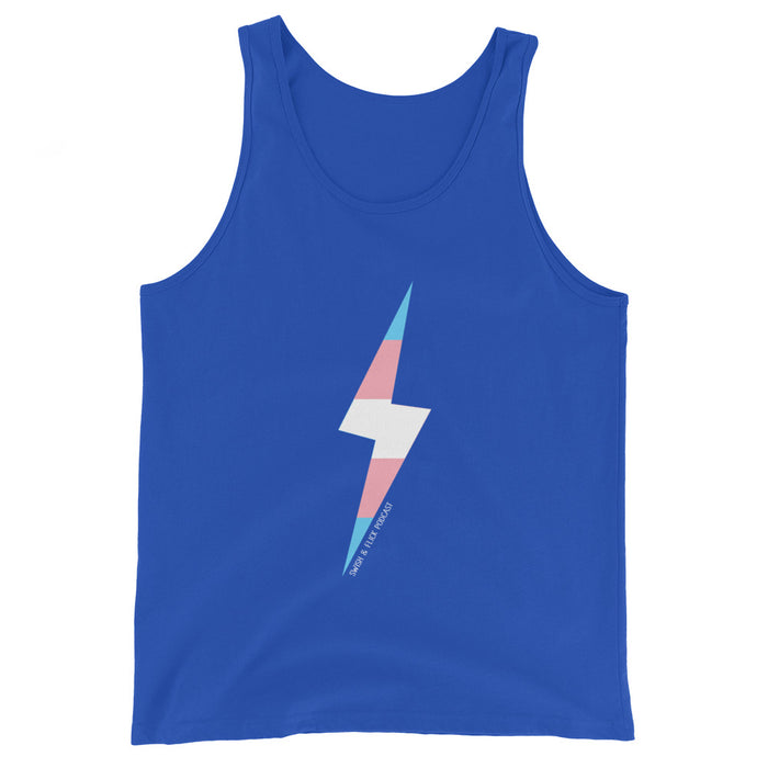Trans Pride Lightning Bolt Unisex Tank Top