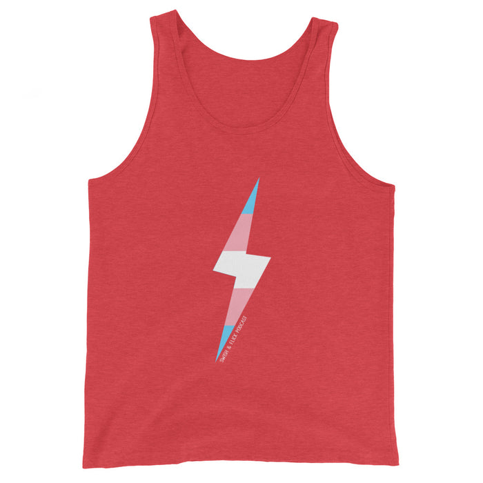 Trans Pride Lightning Bolt Unisex Tank Top