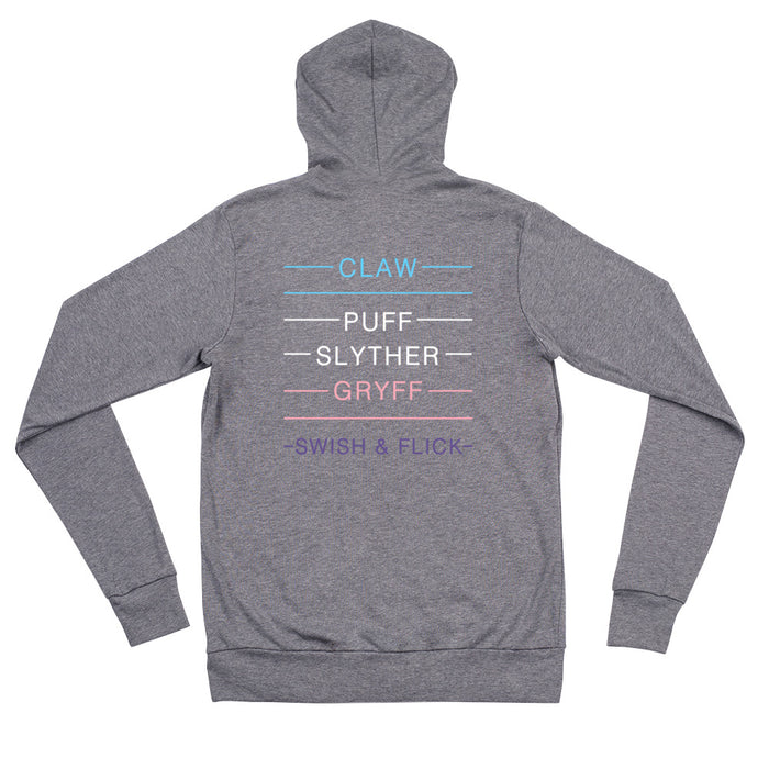 Trans Pride Lightning Bolt Unisex Zip Hoodie