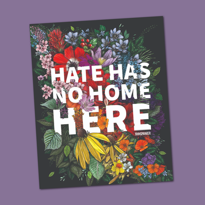 Transpainter - Hate Has No Home Here Bumper Sticker | No Hate Decal