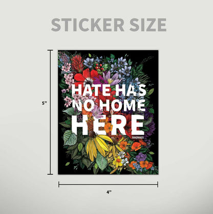 Transpainter - Hate Has No Home Here Bumper Sticker | No Hate Decal