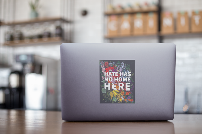 Transpainter - Hate Has No Home Here Bumper Sticker | No Hate Decal