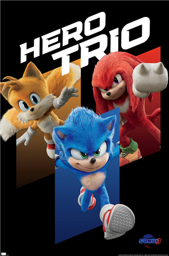 Trends International Sonic the Hedgehog 3 - Hero Trio Wall Poster - Kryptonite Character Store