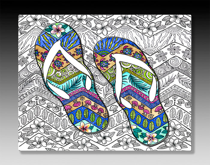 Tropical Flip Flops Wall Art