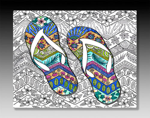 Tropical Flip Flops Wall Art