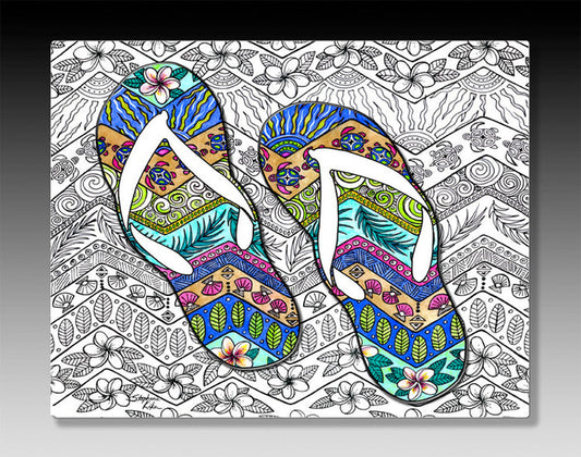 Tropical Flip Flops Wall Art
