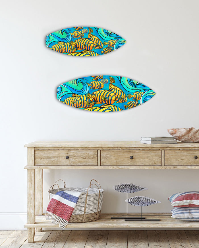 Tropical Journey Surfboard Wall Art