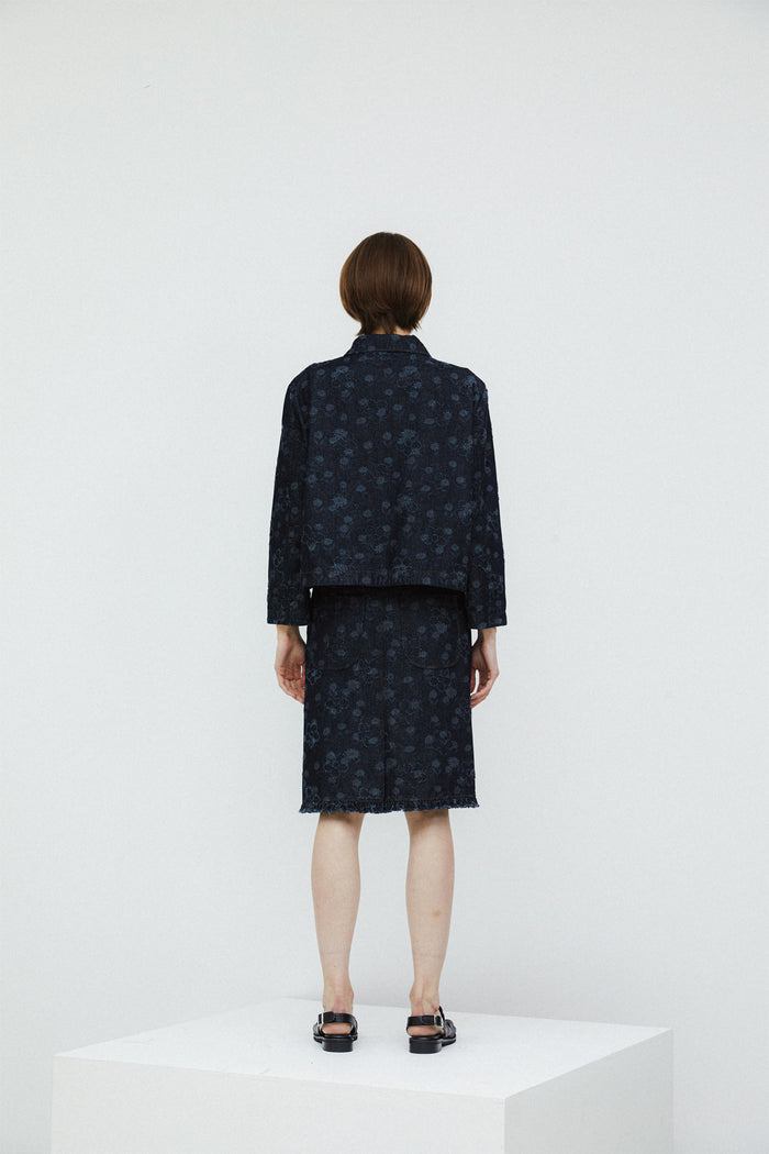TULIP SKIRT - FLOWER DENIM