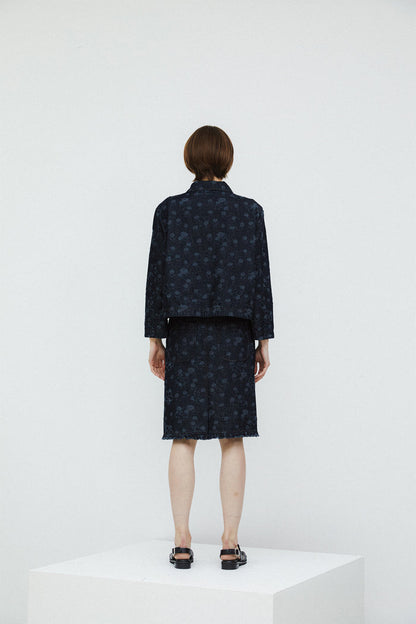 TULIP SKIRT - FLOWER DENIM