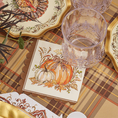 Sophistiplate Turkey & Gourds Cocktail Napkins/26pk