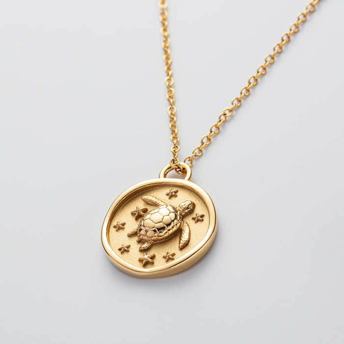 Turtle Coin Halskette Gold