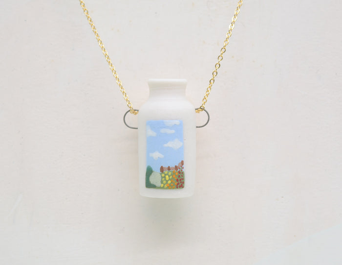 Tuscan Country Side Pot Necklace - Juice Ceramics