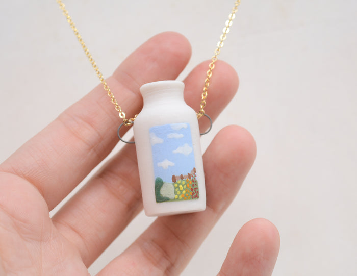 Tuscan Country Side Pot Necklace - Juice Ceramics