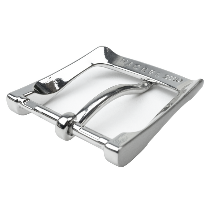 Urbanite buckle upside down. Nickel Zero logo engraving.