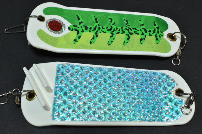 UV Green Leopard - 5 1/2" Coho Crusher Flasher