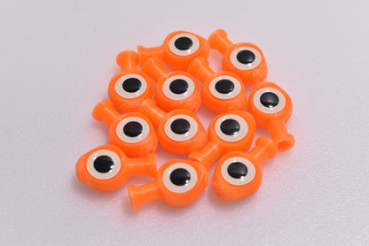 uv orange with glow green eyes salmon & trout trolling fly skirt head