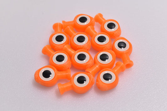 uv orange with glow green eyes salmon & trout trolling fly skirt head
