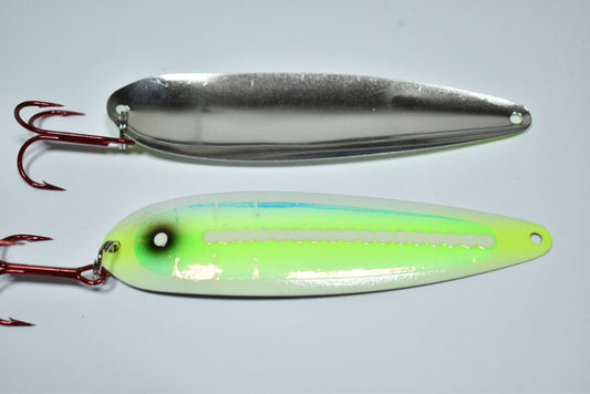 UV Yellow Thumper Super Glow - Magnum Trolling Spoon