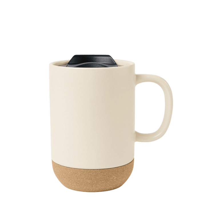 Bone Custom Ceramic Lidded Mug - Corporate Gifts