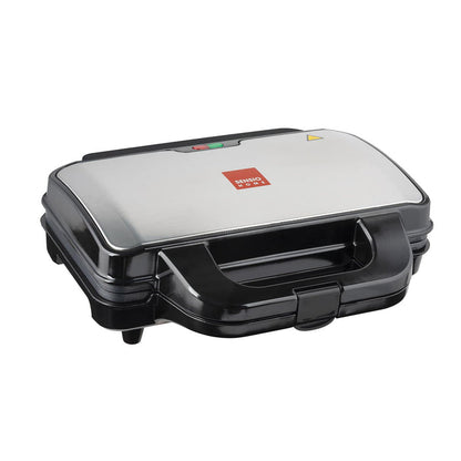 Black and silver sandwich maker with a visible brand logo on a white background - Buy Now Deep Fill Sandwich Toaster