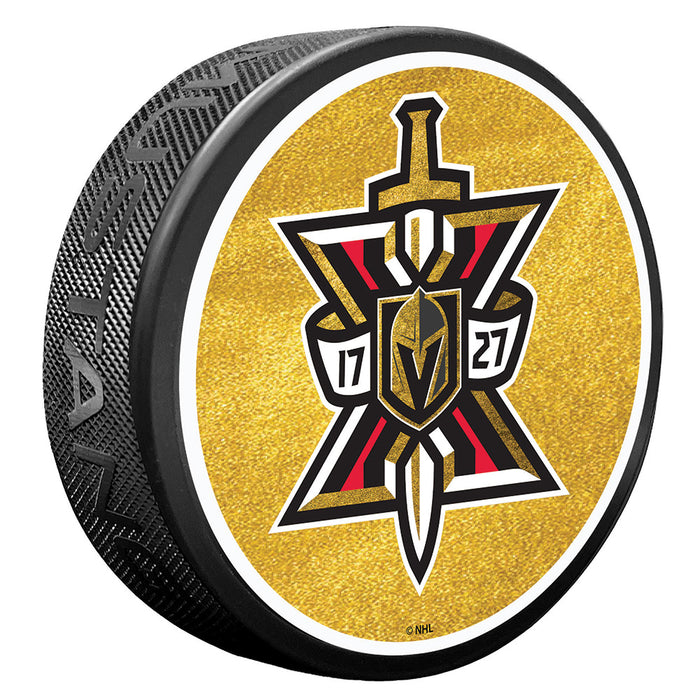 Vegas Golden Knights Season X Gold Puck - Vegas Team Store