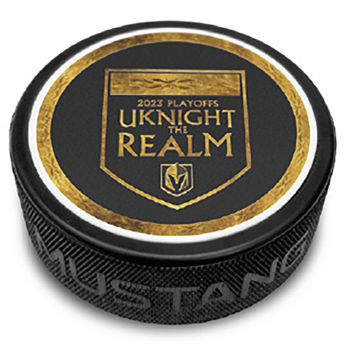 Vegas Golden Knights Uknight the Realm Puck - Vegas Team Store
